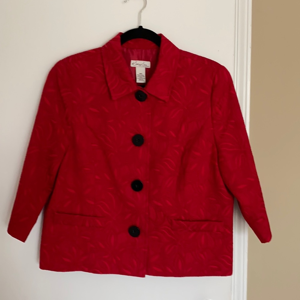 KIM ROBERTS 10PM cherry red jacket